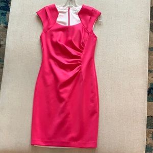 Hot pink Calvin Klein sleeveless dress. Size 2